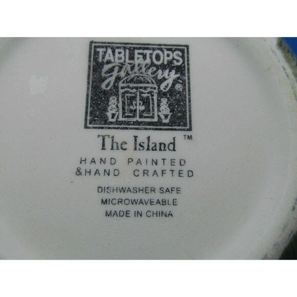 Tabletops Gallery "The Island"  Hand Painted 6"x3 1/2" Cereal Bowl GUC - Picture 7 of 8